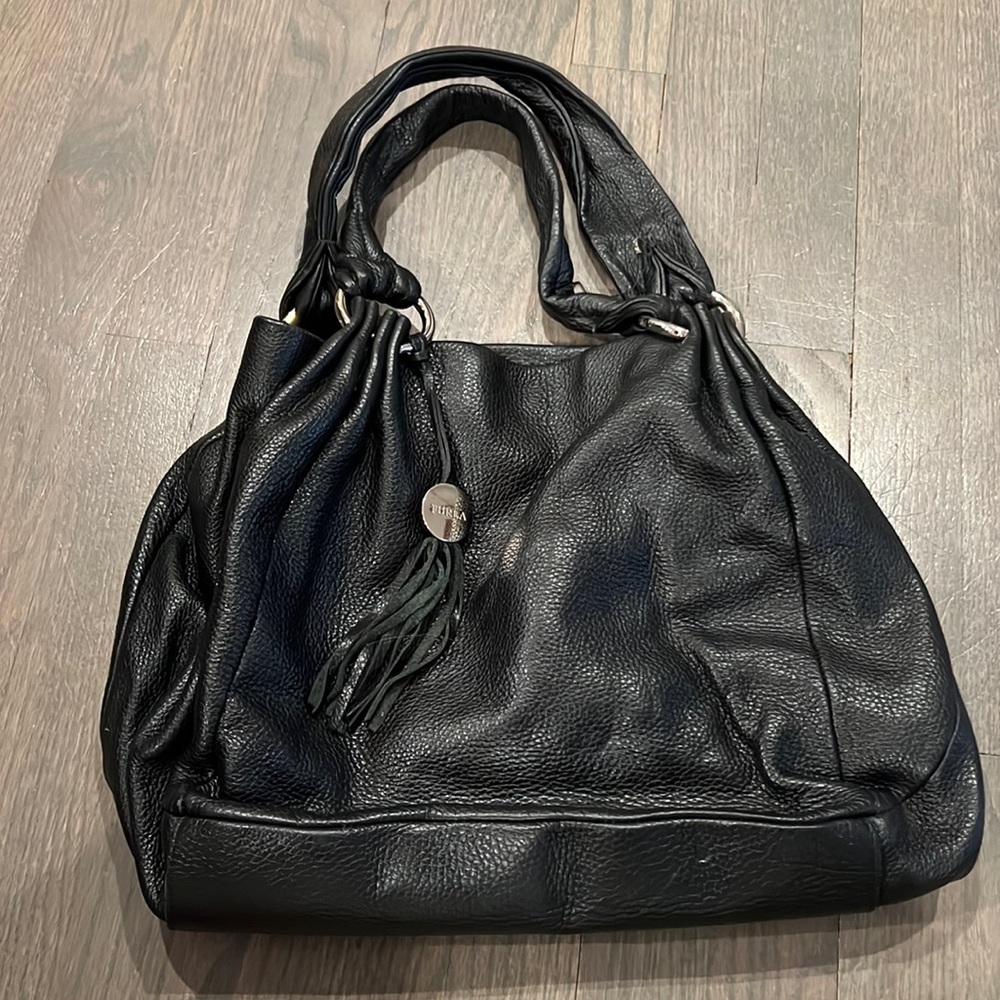 Black Leather Genuine Furla Bag